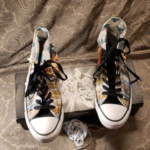 DC Comics Wonder Woman High Top Converse Sneakers